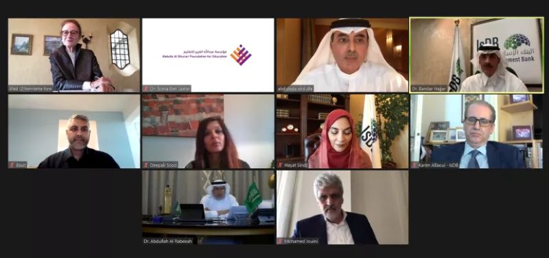 Abdul Aziz Al Ghurair during the virtual agreement signing ceremony for the donation