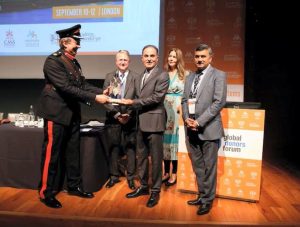 Abdul Aziz Al Ghurair receiving Philanthropist of the Year award