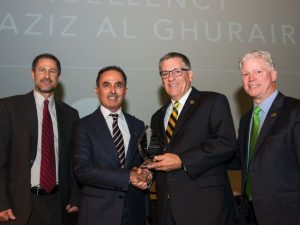 Abdul Aziz Al Ghurair receiving the Cal Poly Alumni Excellence Award