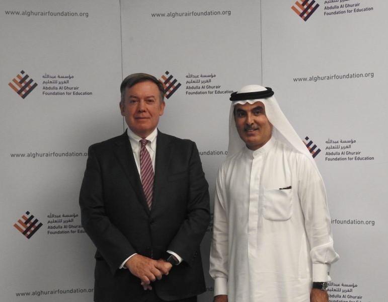Abdul Aziz Al Ghurair with the President of Arizona State University, Michael Crow