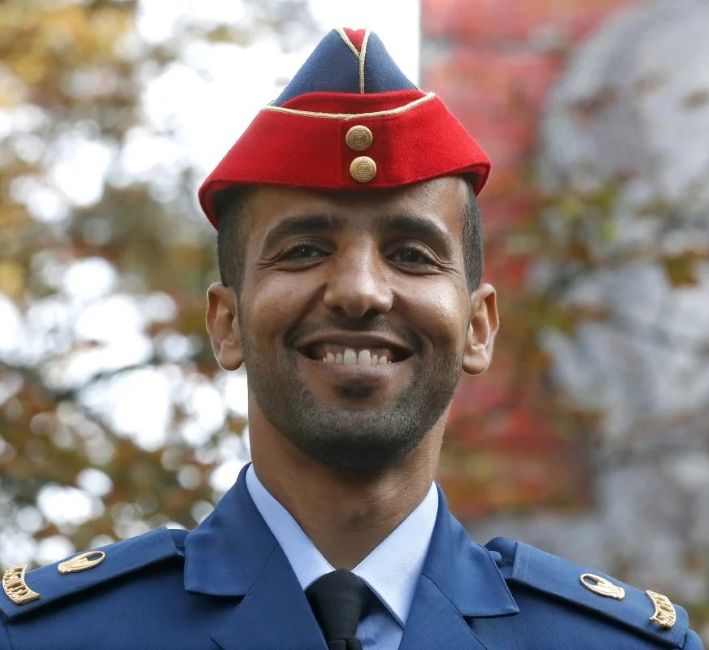 Hazza Al Mansouri in his military uniform