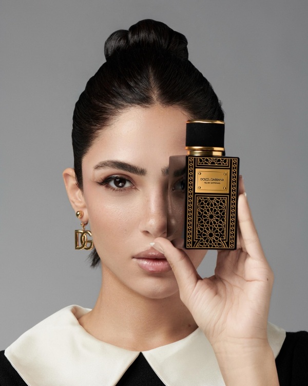 Huda El-Mufti endorsing Dolce & Gabbana products