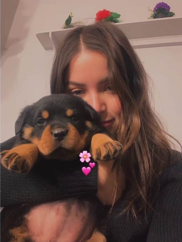 Photo of Hagar ElSarrag with a dog