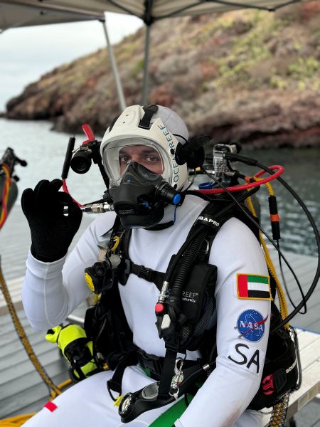 Sultan Al Neyadi during the SEATEST training module