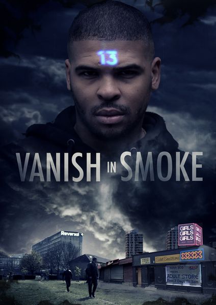The poster of the English short sci-fi film titled 'Vanish in Smoke' (2019)
