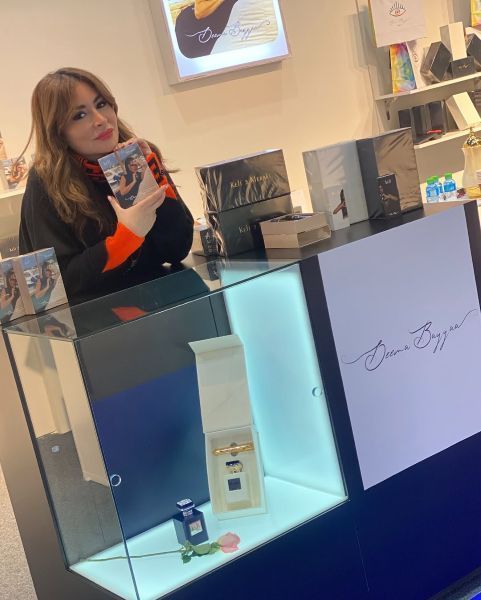 Deema Bayyaa with her brand of perfumes
