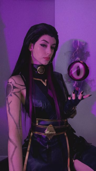 Eva Cudmore dressed as Reyna as part of her cosplay