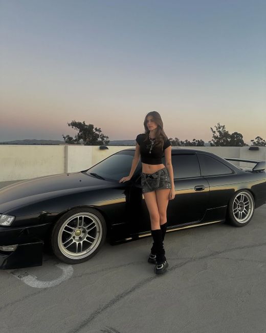 Eva Cudmore with her car