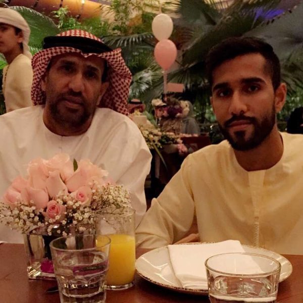 Habib Al Fardan with his father