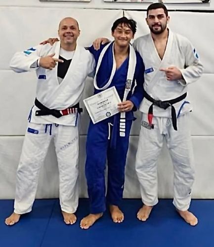 Josh Dela Cruz at the Jujitsu academy