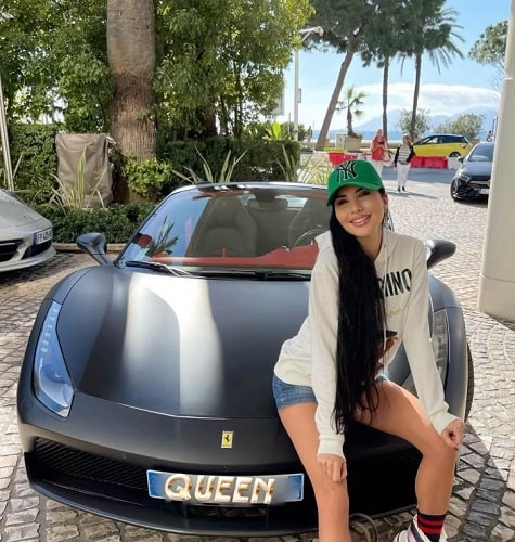 Lamitta Frangieh with her Ferrari