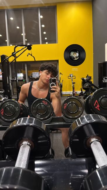 Saif Alhaj Ahmad in the gym