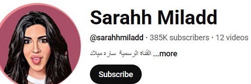 Sarah Milad's YouTube channel
