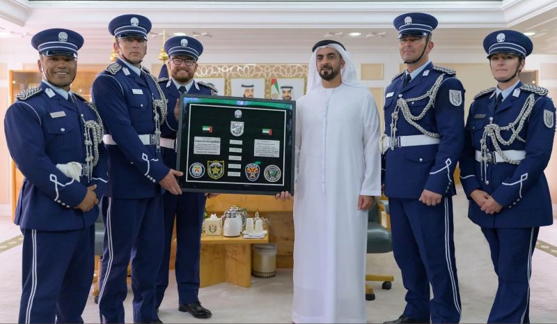 Sheikh Saif bin Zayed Al Nahyan during a meeting with the Canadian Police personnel