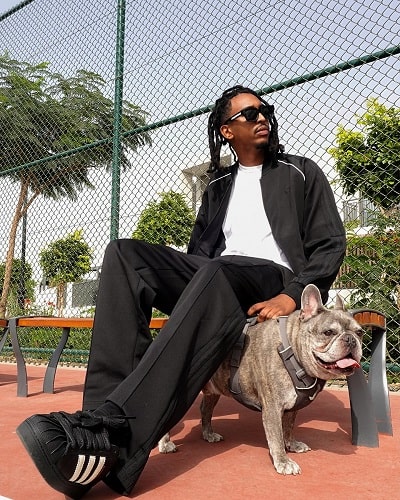 Freek with his pet dog