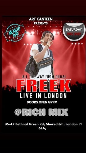 Freek's show in London in 2019