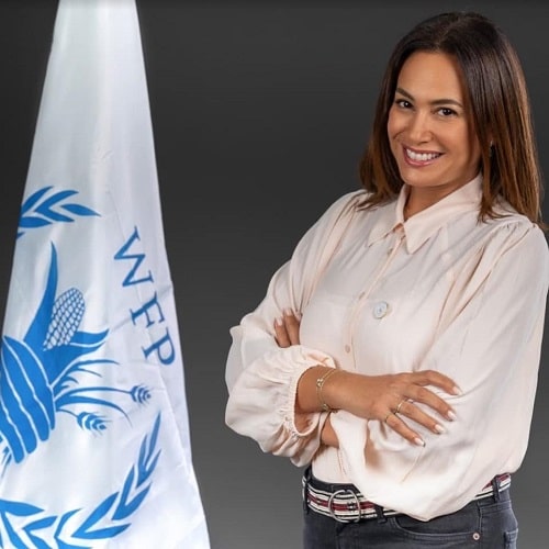 Hend Sabry during a campaign of WFP