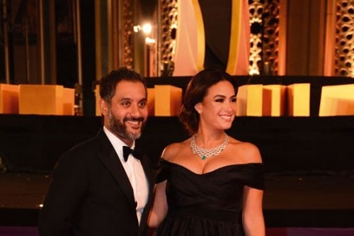 Hend Sabry with her husband