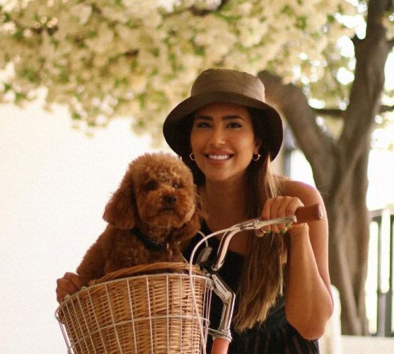 Laila Abdallah and her pet