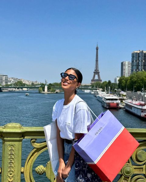 Laila Abdallah during her visit to Paris
