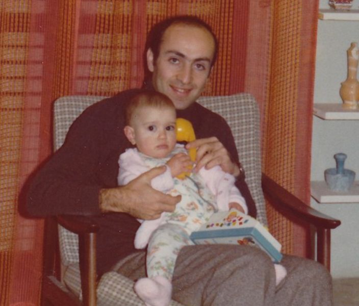 Nadine Labaki with her father