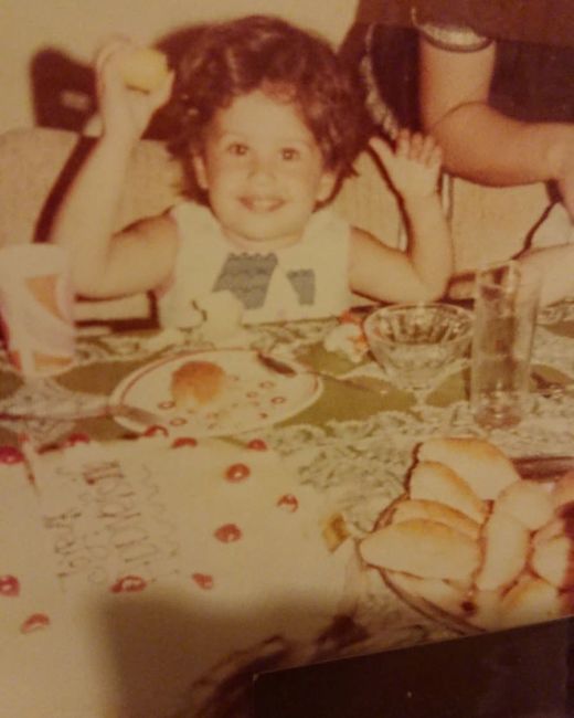 Raya Abirached as a young girl