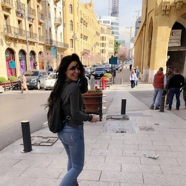 Saba Mubarak during her trip to Lebanon