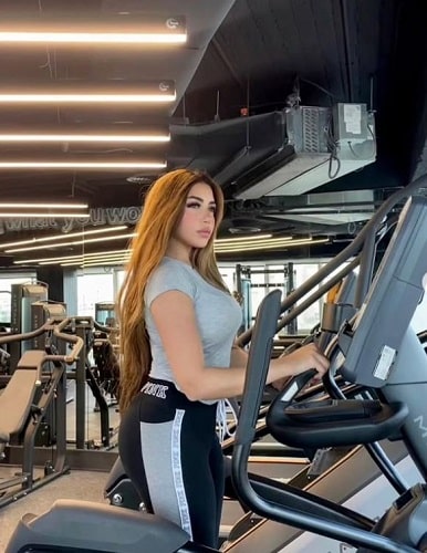 Sarah Ahmed Salama at a gym