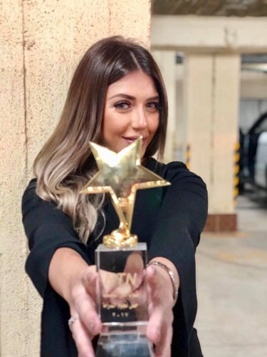 Sarah Ahmed Salama with her MTN Award