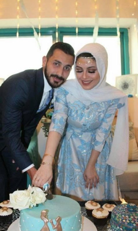 Alaa Mezher with his wife