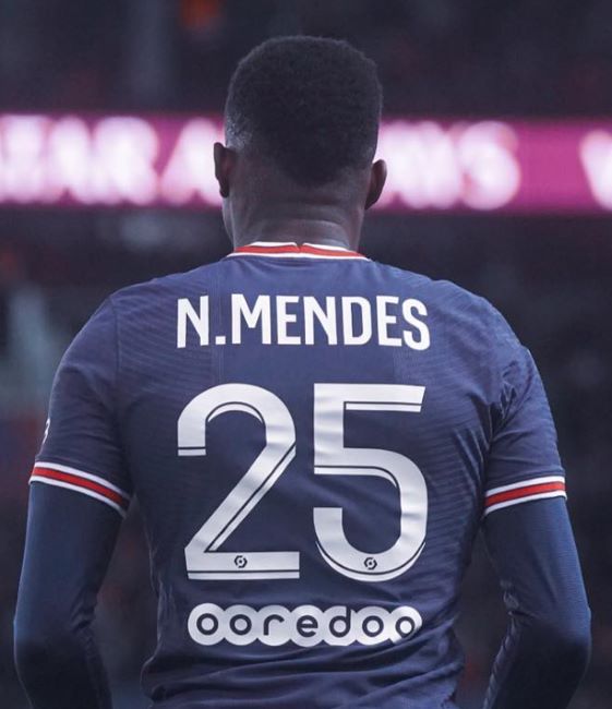 Nuno Mendes's Paris Saint-Germain Jersey