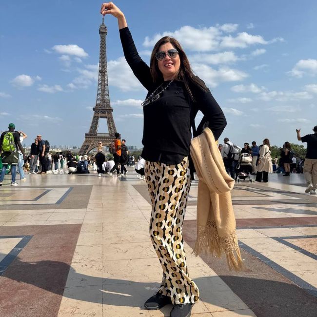 Rania Farid Shawki during her trip to France