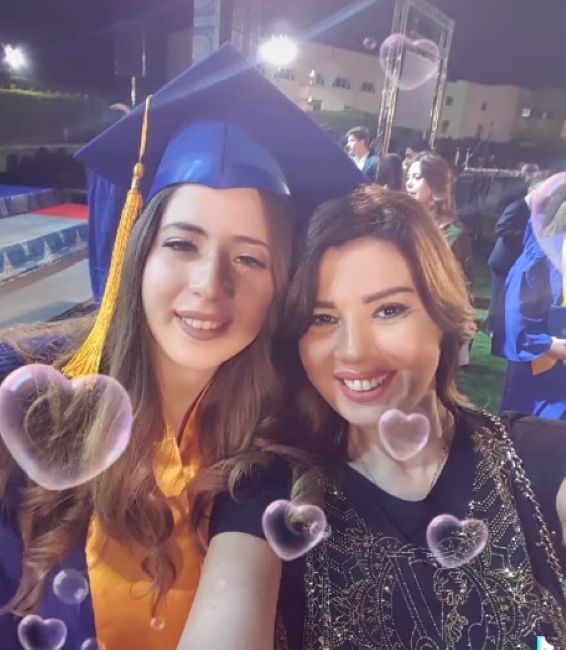 Rania Farid Shawki with daughter, Farida Awad